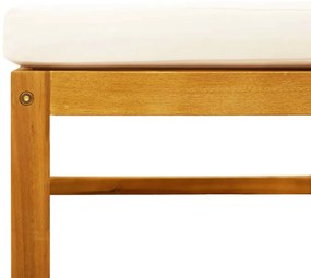 6 pcs conjunto de sofás de jardim com almofadões acácia maciça
