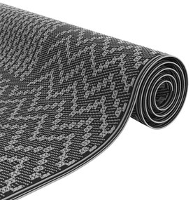 Tapete para Exterior 'ARAKIL'Preto e Cinza 250x500 cm PP