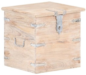 Baú 40x40x40 cm madeira de acácia maciça