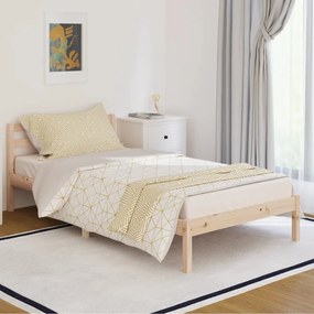 vidaXL Estrutura de cama 100x200 cm madeira pinho maciço