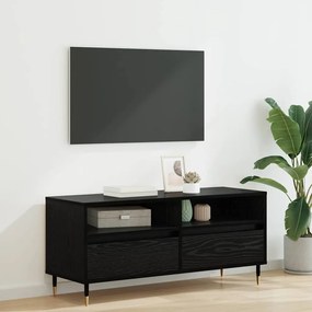 vidaXL Gabinete para TV com gaveta Carvalho Preto 100 x 34,5 x 44,5 cm