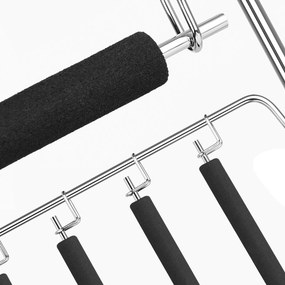 Conjunto 3 cabides múltiplo para calças 38 x 0,5 x 37 cm prateado-preto