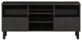 Móvel de TV 100x33x46 cm madeira de mangueira maciça preto