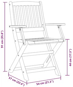 9 pcs conj. de jantar para jardim 180x90x75 cm acácia maciça