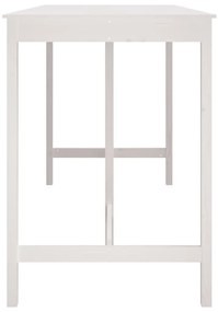 Mesa de bar 180x80x110 cm madeira de pinho maciça branco