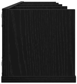 Estante de CD vidaXL Carvalho Preto 100x18x18 cm Madeira de Engenharia