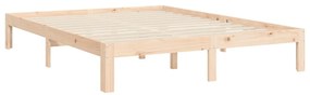 Cama sem colchão 140x200 cm madeira de pinho maciça
