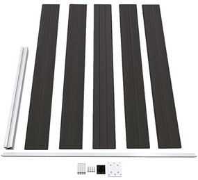 Painel de vedação WPC 175x105 cm preto