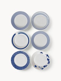 Prato de sopa em porcelana Pacific Blue, 6 uni.