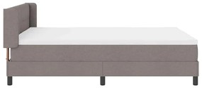 Cama Box com Colchão taupe, 140 x 200 cm, Tecido