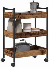 Carro de Cozinha vidaXL Madeira Velha 50x30x70 cm Madeira Derivada