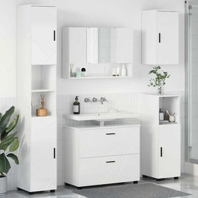vidaXL Conjunto de Móveis para Banheiro 5 pcs Branco brilhante