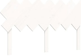 Estrutura de cama com cabeceira 140x190cm madeira maciça branco