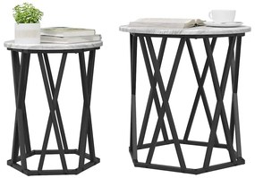 Mesas de Apoio vidaXL 2 pcs Cinza Sonoma Madeira Engenharia