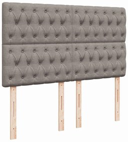 Estrutura de cama otomana com colchão tecido cinzento 140x200cm