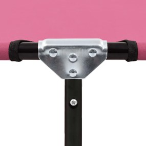 Espreguiçadeira dobrável aço rosa