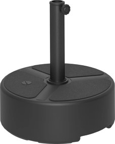 Outsunny Base para Guarda-sol em HDPE Preenchível 18kg/20kg com Areia ou Água, Redonda Preto | Aosom Portugal