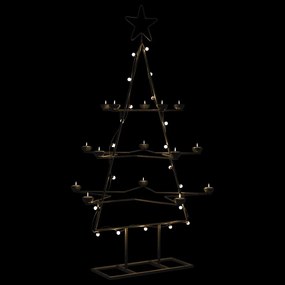 vidaXL Árvore de Natal para decoração 105 cm metal preto