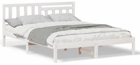 Estrutura da Cama com cabeceira Branco 160 x 200 cm