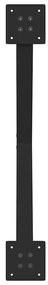 Pés para mesa de centro em formato de X, 2 peças, preto, 70x(30-31) cm