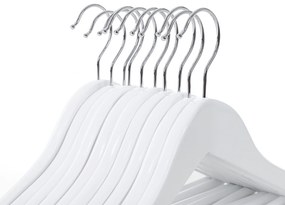 Conjunto de 20 cabides para roupa infantil em madeira de bordo 35 x 20 cm branco