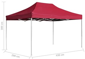 Tenda dobrável prof. para festas alumínio 4,5x3m vermelho tinto