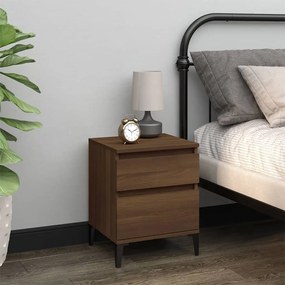 vidaXL Mesa de cabeceira 40x35x50 cm cor carvalho castanho