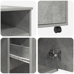 Secretária Concreta Cinza Cinza concreto Aglomerado de partículas