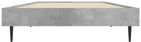 Estrutura de cama 75x190 cm derivados de madeira cinza cimento