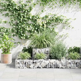 Gabião para plantas em aço galvanizado 120x120x20 cm