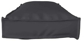 Almofada para Palete Preta 120x40x8 cm, Tecido Oxford