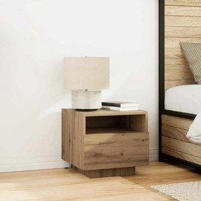 Cômodas vidaXL com luzes LED 2 pcs Carvalho Artesanal 40x39x37 cm
