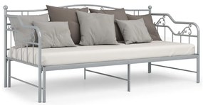 Estrutura sofá-cama de puxar 90x200 cm metal cinzento