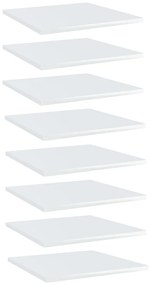 vidaXL Prateleiras para estante 8 pcs derivados de madeira branco