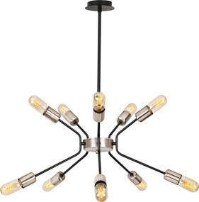 Chandelier Ve – Preto Níquel – 60 cm (Diâmetro) x 80 cm (Altura)