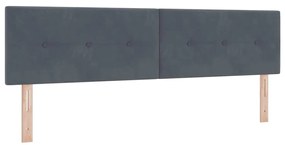 Cama Box com Colchão vidaXL Cinza Escuro 180x200 cm em Veludo