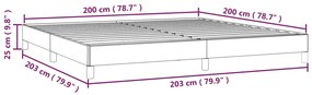 Estrutura de cama 200x200 cm couro artificial cappuccino