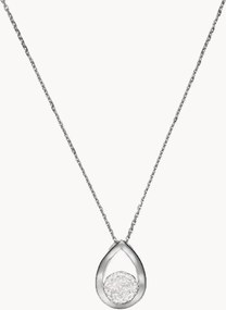 Colar em ouro branco com diamantes Goutte Somptueuse, 0,06 quilates