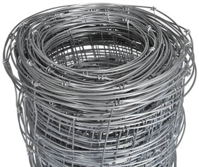 Cerca de jardim 50x1,2 m aço galvanizado prateado