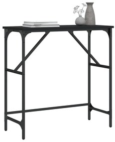 Mesa consola 75x32x75 cm derivados de madeira preto