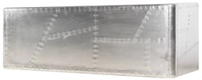 Secretária aviador 112x50x76 cm metal prateado
