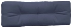 Almofadões para sofá de paletes 3 pcs tecido azul-marinho