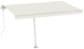 Toldo automático com LED e sensor de vento 400x350 cm cor creme