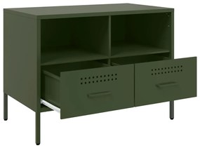 Móvel de TV 68x39x50,5 cm aço verde-azeitona