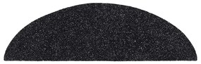Tapetes de escada adesivos 30 pcs 56x17x3 cm preto