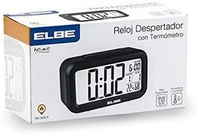 Rádio Despertador ELBE RD668N Preto LCD 4,4"