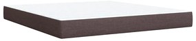 Cama com molas/colchão 180x200 cm tecido castanho-escuro