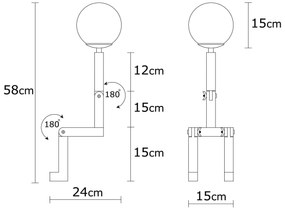 Candeeiro de Mesa Milet – Natural – 15 x 17 x 56 cm
