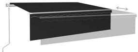 Toldo retrátil automático com estore 6x3 m antracite