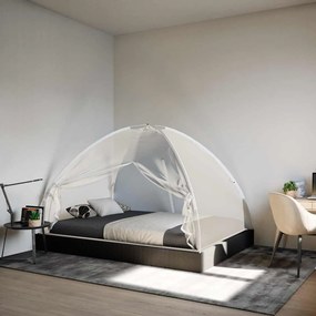 vidaXL Rede mosquiteira com portas malha 220 200x120x130 cm branco